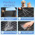 Twesync Dog Seat Cover for Back Seat, Hard Bottom Back Seat Extender, 100% Waterproof & Machine Washable, 600D Heavy Dut