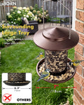 iBorn Metal Peanut Bird Feeder for Outdoors, Chew Resistant, 2.2lbs