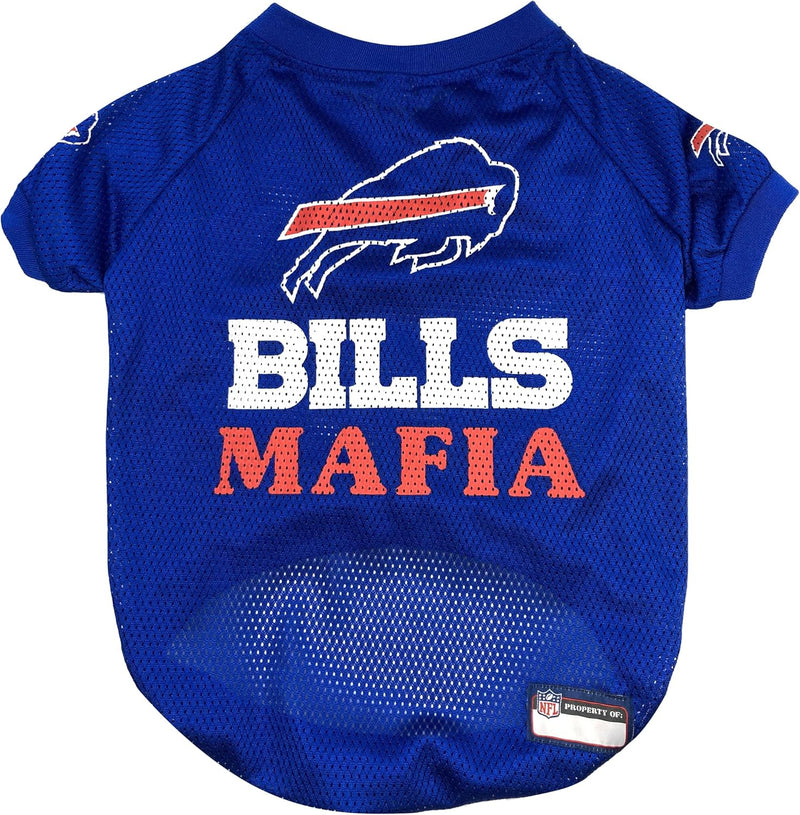 Pets First NFL Buffalo Bills Raglan Jersey Bills Mafia - Size Small. Cutest Football Jersey for Dogs & Cats