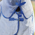 WeatherBeeta ComFiTec Ripshield Fly Sheet Detach-A-Neck, White/Cobalt, 75"