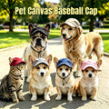 Dog Baseball Sun Hat, Breathable Cotton Canvas Pet Visor Hat with Adjustable Strap, UV Protection Outdoor Dog Cap for Sm