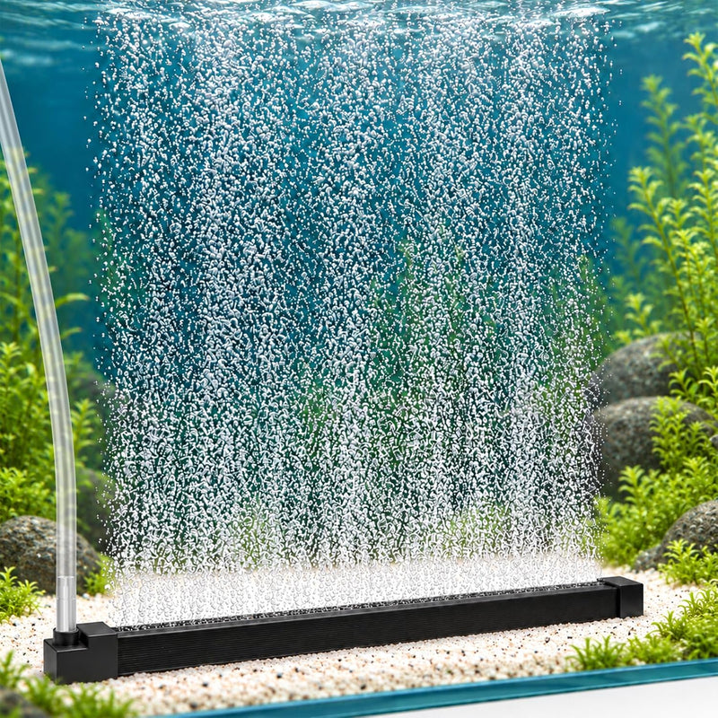 Fish Tank Bubble Strip, Aquarium Air Stone Bar with Fine Bubbles, Self-Sinking Air Diffuser for Aeration, Decorative Bub