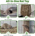 30x7inch Rat Climbing Toys for Cage, Chewable Natural Seagrass Mat