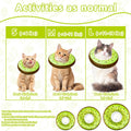 LIEVUIKEN Cat Cone Collar Soft, Adjustable Cat Recovery Cone to Stop Licking, Cute Kitten Donut Collar After Surgery, Elizabethan Collars for Kittens, Lightweight Cats Neck Cones (Kiwifruit, Small)