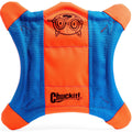 Chuckit! Flying Squirrel Fetch Dog Toy - Water Floating Flyer - Soft and Durable Polyester Canvas Construction - For Small Dogs - Size Small - 8.25-inch Diameter - Pack of 1 - Orange and Blue