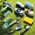 Horse Grooming Kit, 14-in-1 Professional Horse Brush Supplies Set for Grooming & Care, with Horse Brushes, Curry Comb, H