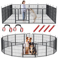 Musen Dog Playpen Indoor Outdoor, 16 Panels Dog Pen 32" Height Dog Fence Exercise with Doors for Large/Medium/Small Dogs, Portable Pet Playpen for Yard RV Camping, Hammer Paint Finish (Patent Pending)