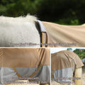 BARN & STABLE Breathable and UV Protective Tear-Resistant Mesh Horse Fly Sheet Comfy Equine Summer Sheet with Removable 
