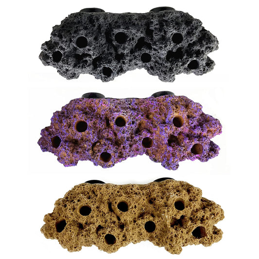 Magnetic Reef Coral Frag Rack Floating Rock Strong Magnets Strong N52 Magnets for 1/2" Glass (Coralline Purple)