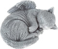 Cat Memorial Stone - Peaceful Sleeping Kitten Angel Statue for Garden, Remembrance, Grave Marker, and Loss - Pet Sympathy Gift by Pure Garden (Gray)