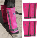 Harrison Howard Loose-Fitting Horse Fly Boots UV-Protective, Durable Fine Mesh Leggins with Reflective Strips (Set of 4)