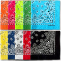 The Peacock Crew Premium Soft Cotton Bandanas Pack for Men and Women Paisley 22 x 22 inches
