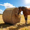 Martx 5x5ft Round Bale Hay Net for Horses Slow Feed, Knotless Feeder