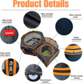 Portable Dog Playpen 2-Room with Tunnel, 3-in-1 Large Cat Crate Play Enclosure with Separate Areas, Foldable Pet Playpen