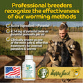 Happy Jack Liqui-Vict 2X Liquid Dog Dewormer for Large, Medium & Small Breeds (2 oz), Wormer Removes Roundworms & Hookworms, for Puppies to Seniors to Lactating Moms
