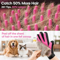 BYETOO Pet Dog Cat Grooming Glove with 261Tips,Gentle Deshedding Brush Glove,Efficient Pet Hair Remover Mitt,Massage Too