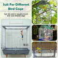 2 Pack Bird Cage Seed Catcher Guard, Adjustable Bird Cage Mesh Net Cover