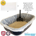 10 Count Fresh Kitty Litter Box Liners Durable, Easy Clean Up Elastic Jumbo Scented Odor Zorb Litter Pan Box Liners, Bags for Pet Cats