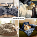 Bedsure Dog Blankets for Large Dogs, Fluffy Waterproof Dog Blanket for Couch Protector and Bed Washable, Fuzzy Faux Fur Pet Throw Blankets for Calming, Dog Accessories, XL, 50×60 inch, Tie-dye Grey