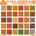 Sweetude 30 Fall Plaid Dog Collar Bow Ties Bulk Autumn Dog Bowtie Thanksgiving Puppy Accessories Bows Detachable Collar 