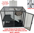 Large Two Full Story Deluxe Double Unit Small Animal Critters Rolling Cage