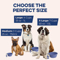 Bonza Collapsible Dog Bowl Large 33 oz, Silicone Travel Bowl