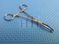 HTI Dog CAT PET Hair Puller Remover Stainless Steel Hemostat Locking Forceps 5.5" Curved Full Serrated (Silver)