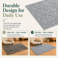 Yimobra Cat Litter Mat, Easy Clean Trapping PVC Mat with Waterproof Backing and Non Slip Bottom, Scatter Control Pad for Litter Box, 24"x20", Grey