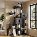 Hey-brother Cat Tree Tower with 3 Condos, Step Climbing Pathway MPJ081G