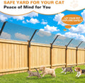 Cat Fence Outdoor Barrier 33FT, Anti-Climb Fence Topper with Install Kit