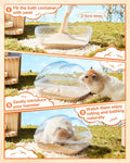 Hamster Bath Sand, 18oz Natural Desert Sand for Gerbil & Syrian Mice, Brown