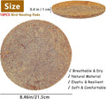 kathson 18PCS Pigeon Nest Pads,Natural Coconut Fiber Parakeet Nesting Material,Bird Egg Mat Hatching Bedding Accessories,Pigeon Nesting Bowl Breeding Pads for Chicken,Finch,Quail