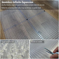 12 Pack Cat Spike Mat with High-Low Spikes, Interlocking Scat Mat for Cats and Dogs, Clear Cat Deterrent Mat for Indoor 
