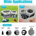 Portable Dog Playpen 2-Room with Tunnel, 3-in-1 Large Cat Crate Play Enclosure with Separate Litter Box Areas, Foldable 