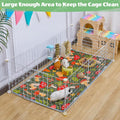 2 Pack Washable Guinea Pig Cage Liner, Reusable Guinea Pig Mat, Waterproof Super Absorbent Pee Pads for Small Animals