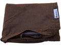 Dogbed4less 40X35X4 Inches Extra Large Size Brown Color Denim Jean Dog Pet Bed External Zipper Cover - Replacement Cover only