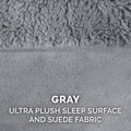 Furhaven Replacement Dog Bed Cover Plush & Suede Sofa-Style, Machine Washable - Gray, Jumbo (X-Large)