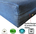 Dogbed4less DIY Durable Blue Denim Pet Bed External Duvet Cover and Waterproof Internal Case for 41"X27"X4" Large Dog Be
