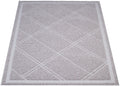 Amazon Basics Less-Mess Litter Trapping Cat Litter Box Mat, Soft on Kitty Paws, Waterproof, Scatter Control, 24" x 35", Grey