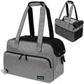 PetAmi Small Dog Purse Carrier, Soft-Sided Pet Carrier Bag with Pockets, Portable Puppy Cat Travel Handbag Tote, Airline Approved Breathable Mesh, Poop Bag Dispenser, Max 18 lbs, Stripe Black