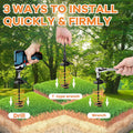 Dog Tie Out Stake, Heavy Duty 360°Swivel Dog Outside Lead Cable, Screw in Spike Auger Ground Stake Anchors with Power Nu