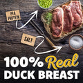 Savory Prime Duck Jerky Dog Treats, Made with 100% Real Duck Breast, Farm Raised, Healthy, Easily Digestible, High Prote