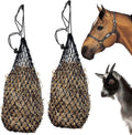 Majestic Ally 2 pcs Ultra Slow Feed 1.5"x1.5" Holes 40” Hay Net for Horses and livestocks (Black)