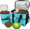 PetAmi Dog Travel Bag Organizer, Pet Supplies Diaper Tote, Teal Blue Large
