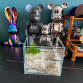 AWXZOM Small Nano Tall Rimless Tank, Glass Fish Tank, Betta Tank (0.7 Gallon, 5.9x4.3x5.1in/15x11x13cm)